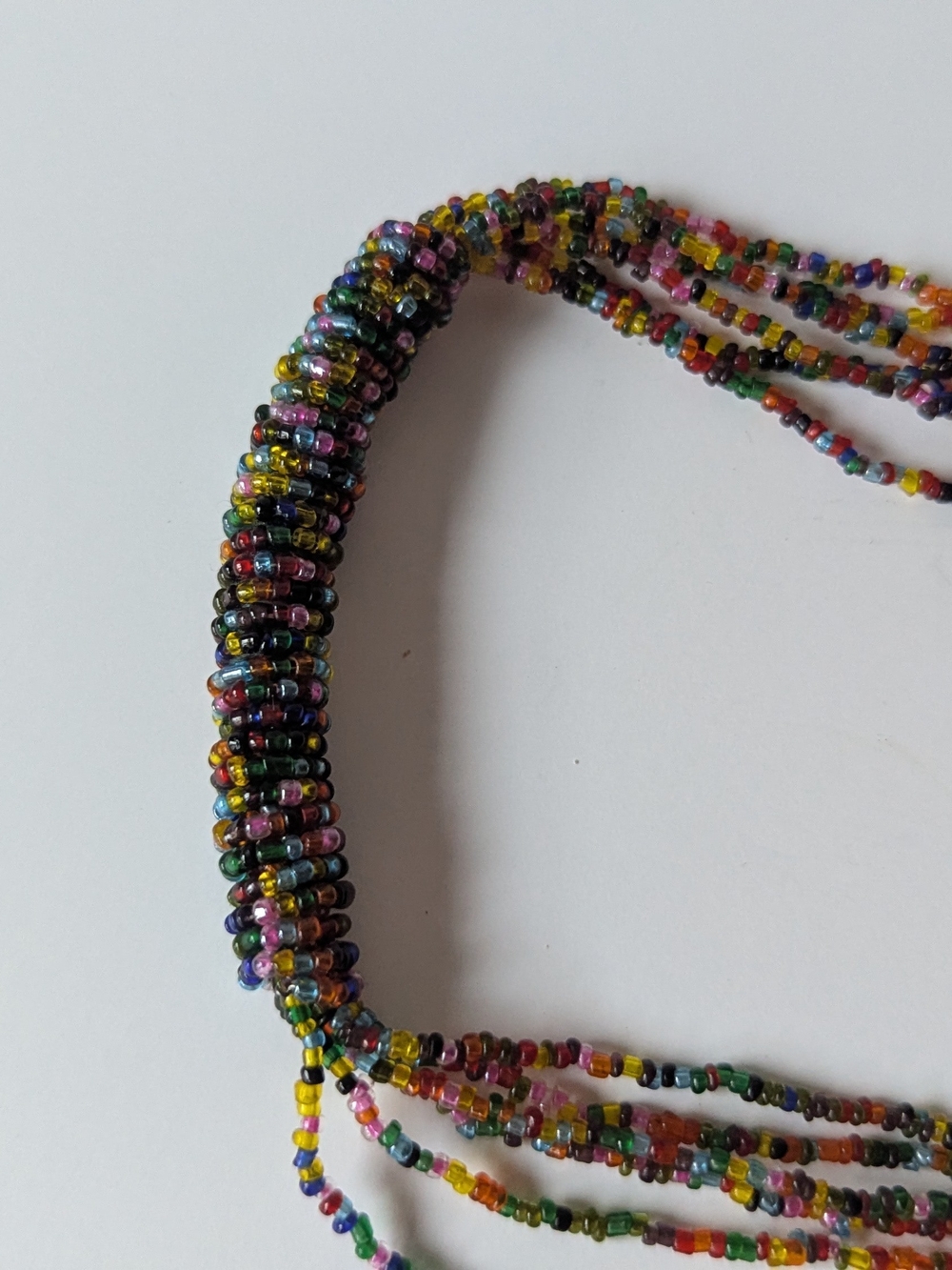 Multicolor Seed Bead Statement Necklace
